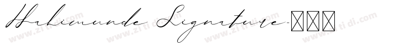 Halimunde Signature字体转换